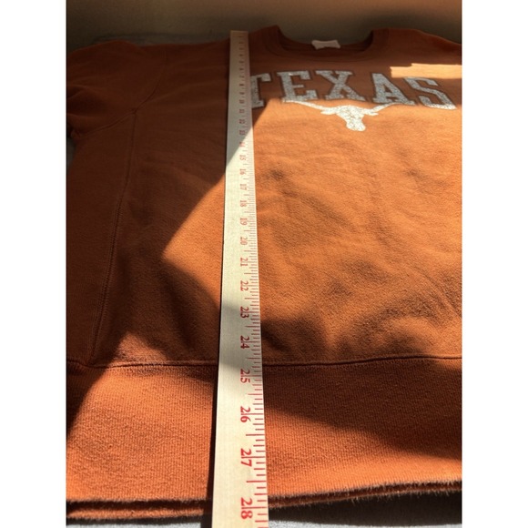 Champion Mens Y2K Texas Longhorns Reverse Weave Sweatshirt XL Distressed Orange - Picture 7 of 10